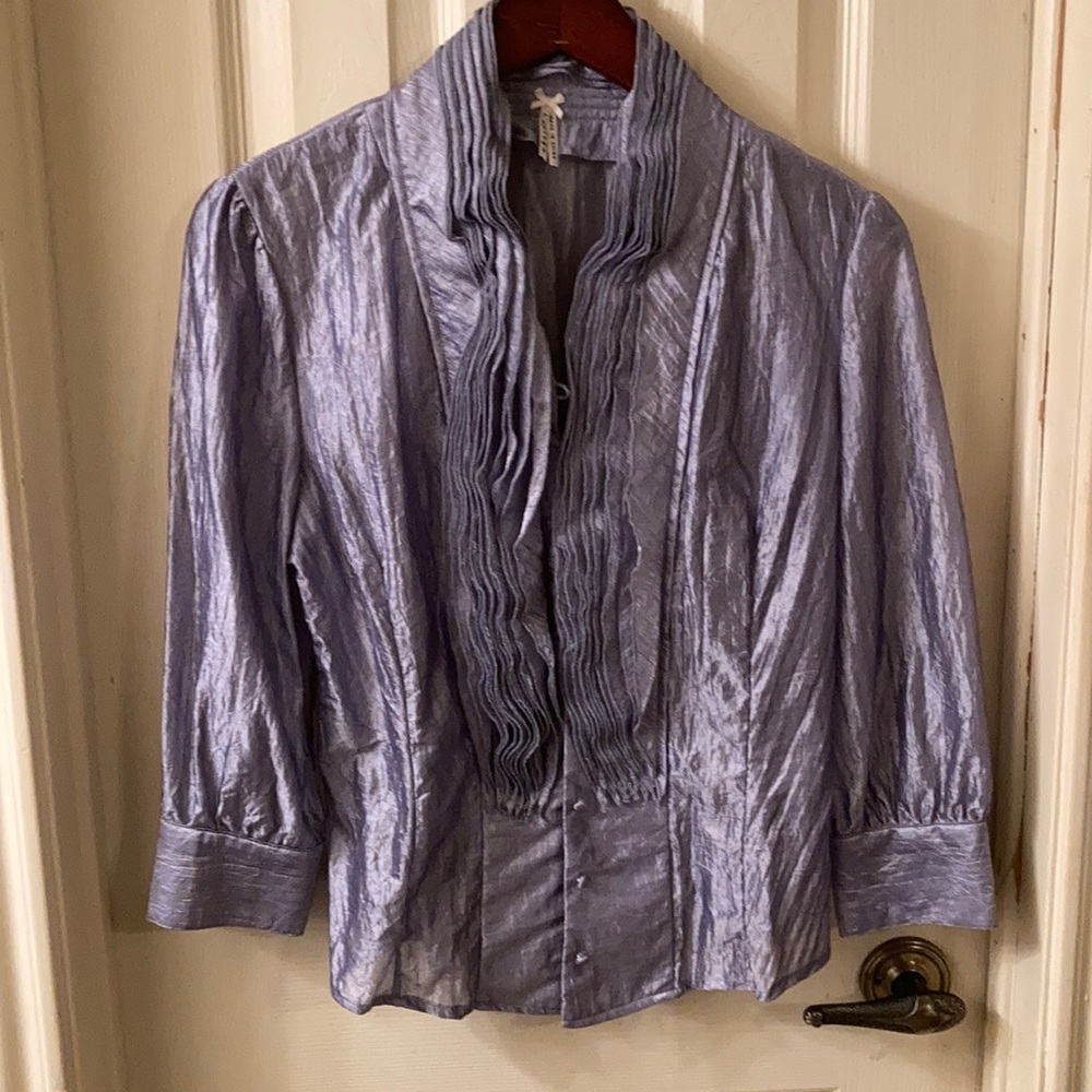 NWOT LAPIS SHEER BLOUSE SIZE MEDIUM